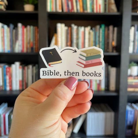 Bible, Then Books Sticker