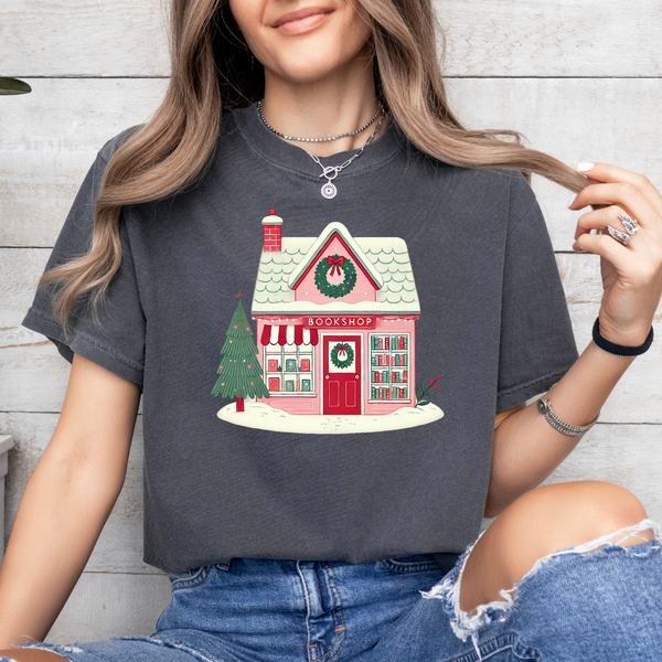 Christmas Bookstore tee (multiple colors)