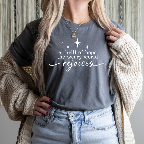 The Weary World Rejoices tee (multiple colors)