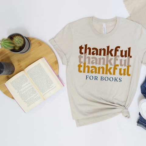 Thankful for Books tee (multiple colors)