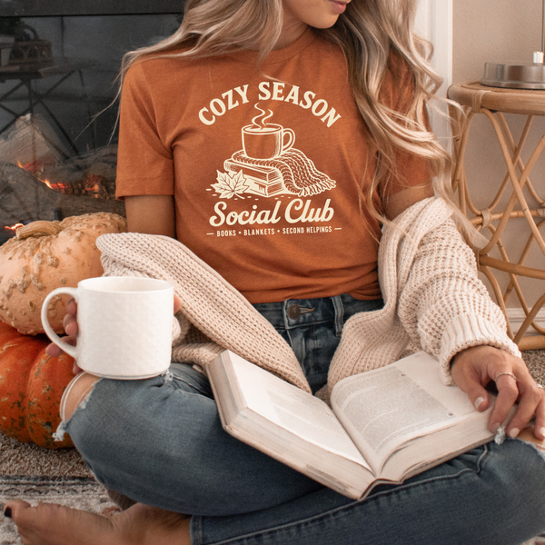 Cozy Season Social Club tee (multiple colors)