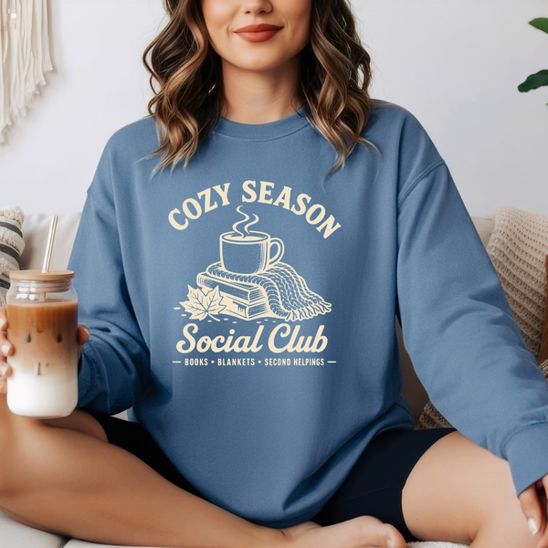 Cozy Season Social Club sweatshirt (multiple colors)