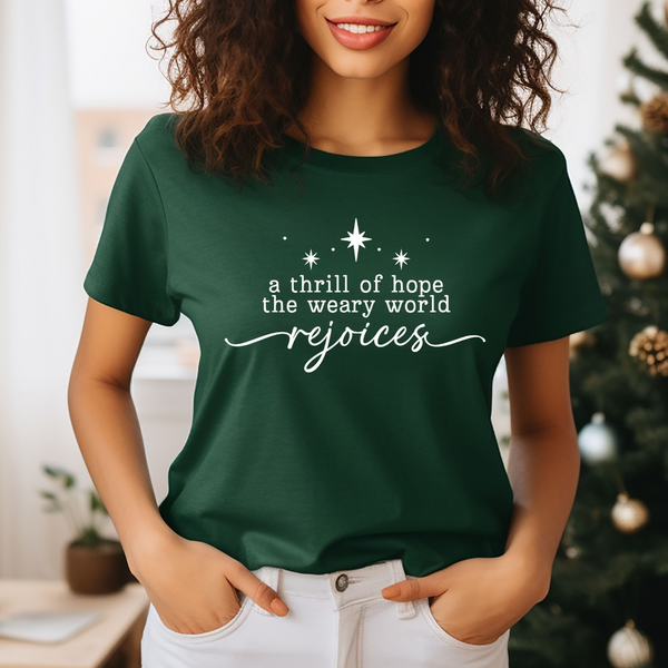 The Weary World Rejoices tee (multiple colors)