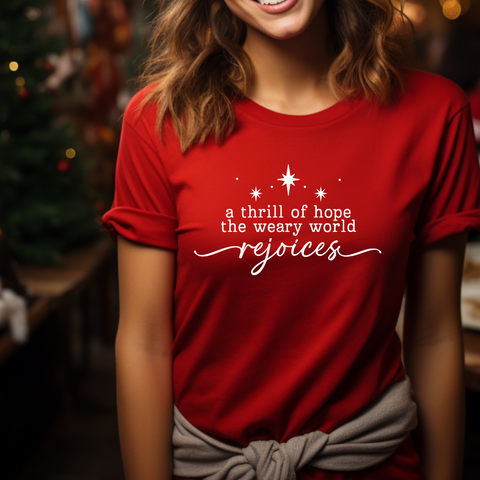 The Weary World Rejoices tee (multiple colors)