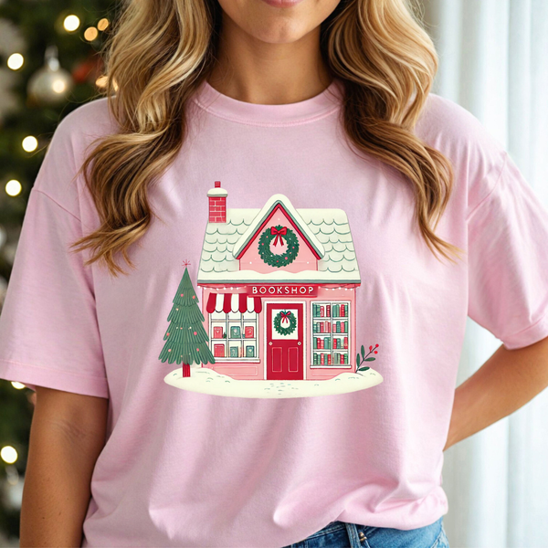 Christmas Bookstore tee (multiple colors)
