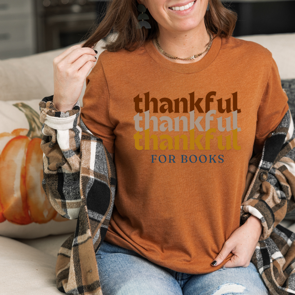 Thankful for Books tee (multiple colors)