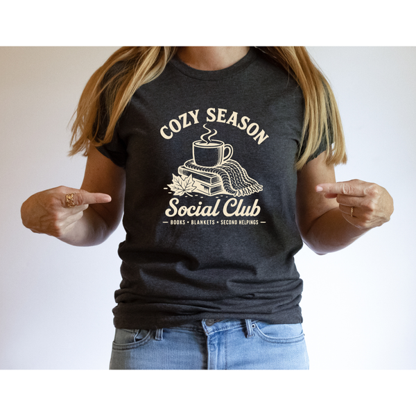 Cozy Season Social Club tee (multiple colors)
