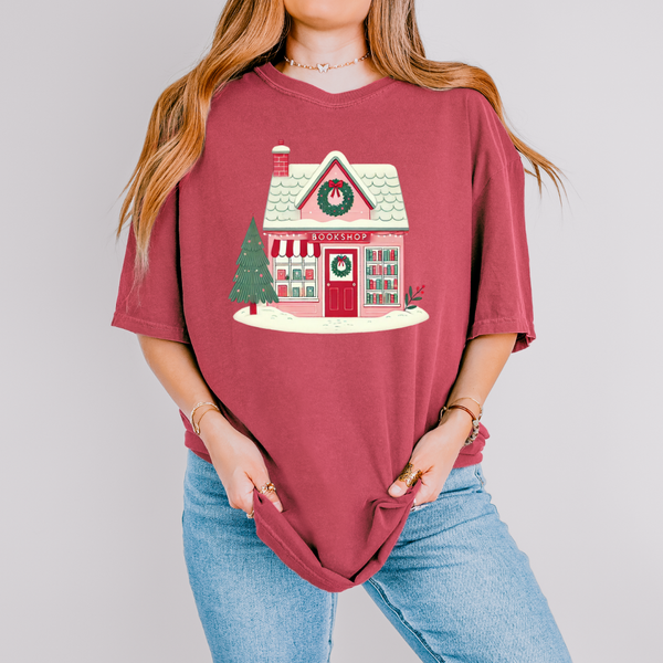 Christmas Bookstore tee (multiple colors)