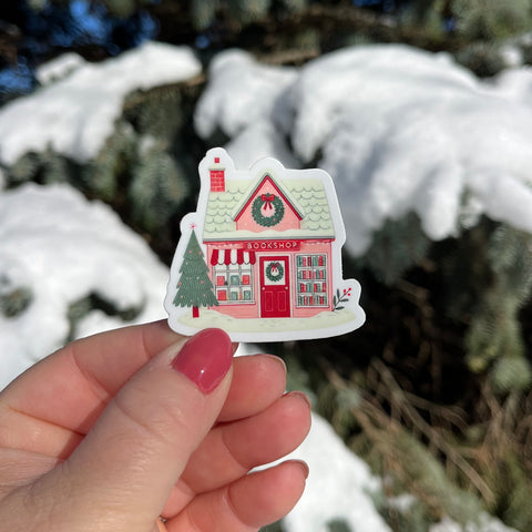 Christmas Bookstore sticker
