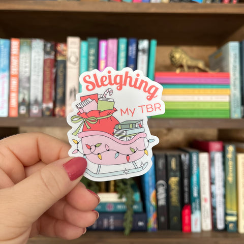 Sleighing my TBR sticker