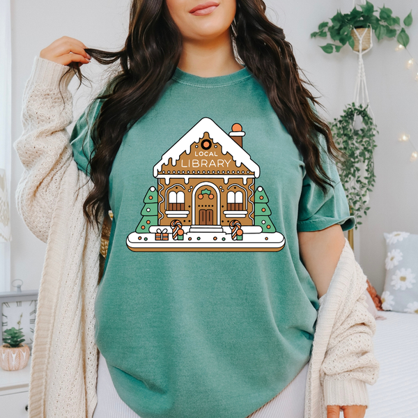 Gingerbread Library tee (multiple colors)