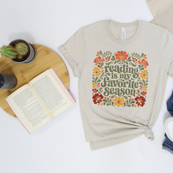 Reading is my Favorite Season tee (multiple colors)