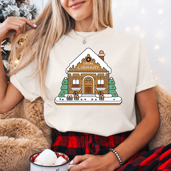 Gingerbread Library tee (multiple colors)