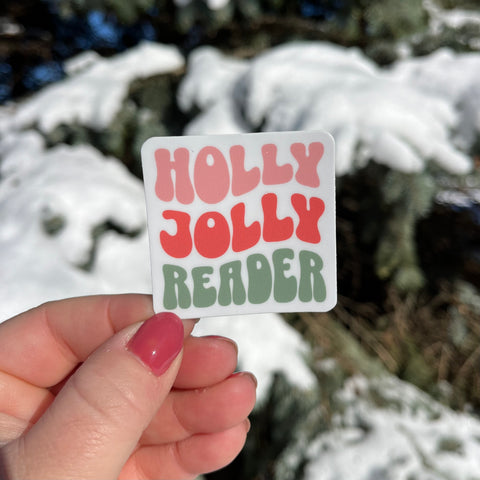 Holly Jolly Reader sticker